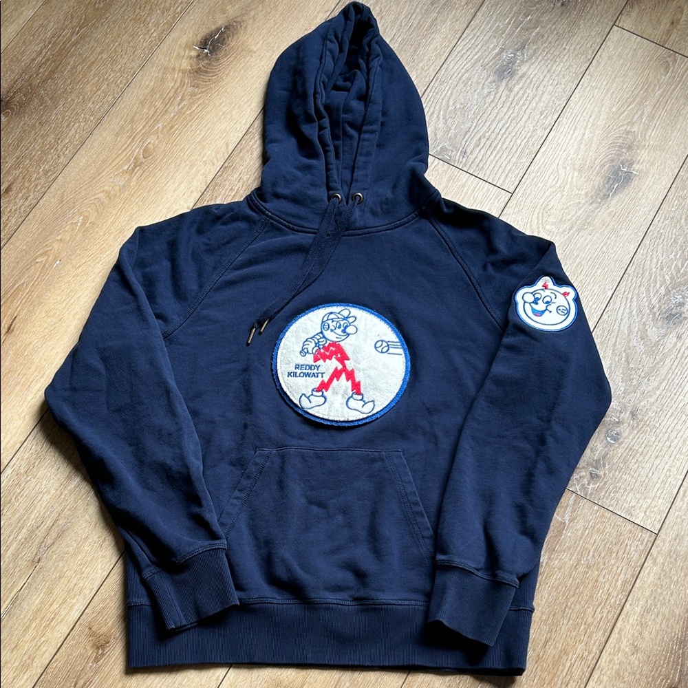 Ebbets Field Flannels Reddy Kilowatt Hoodie Sweatshirt Size S